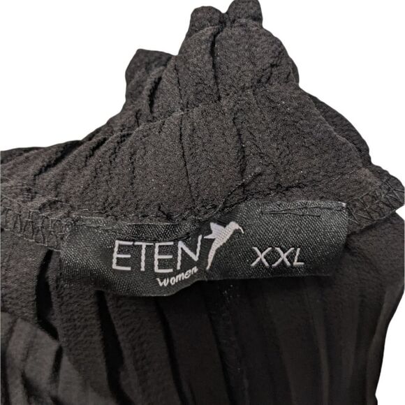 ETEN Pleated Crinkle Wide Leg Flowy Pants 1X - Picture 4 of 8